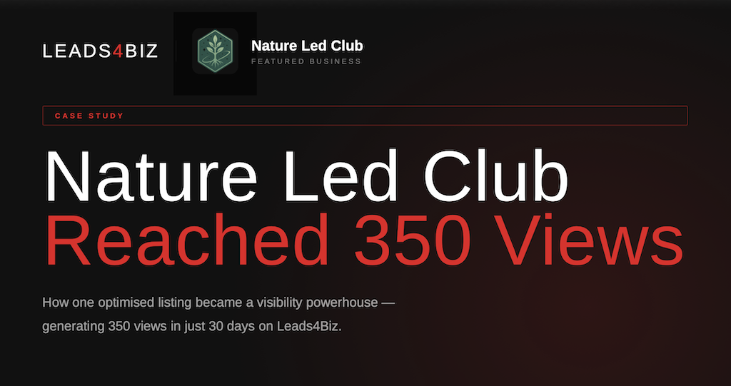 Leads4Biz case study Nature Led Club