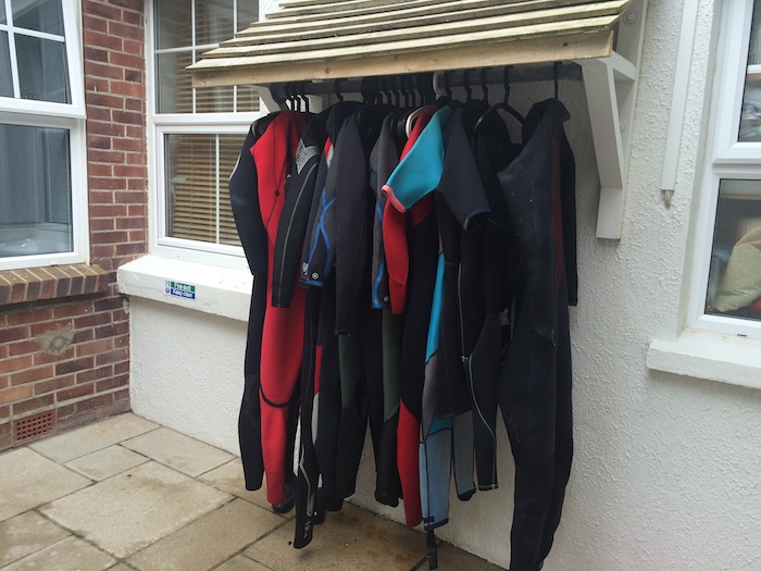 Wetsuit Storage at Woolacombe beach